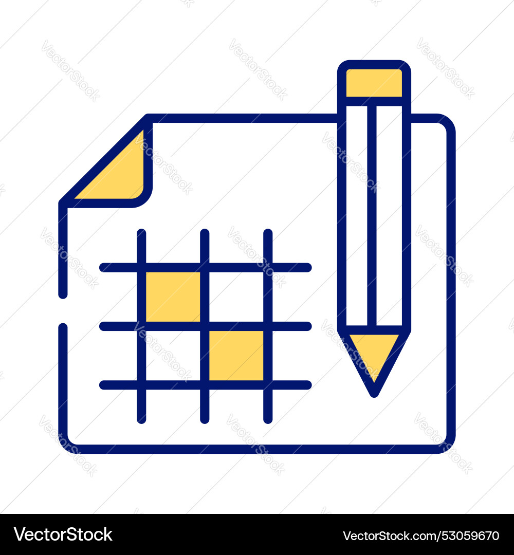 Architecture work design in modern style isolated Vector Image