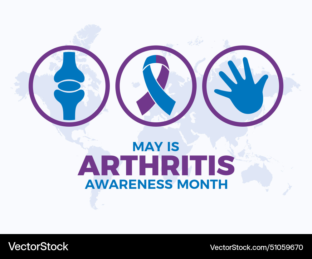 Arthritis awareness month poster Royalty Free Vector Image