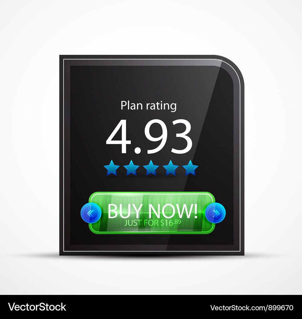 Black web box with button Vector Image