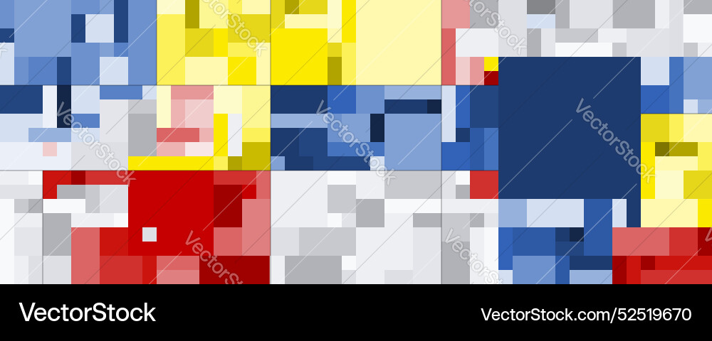 Differently abstract combined colored squares Differently abstract combined colored squares vector image
