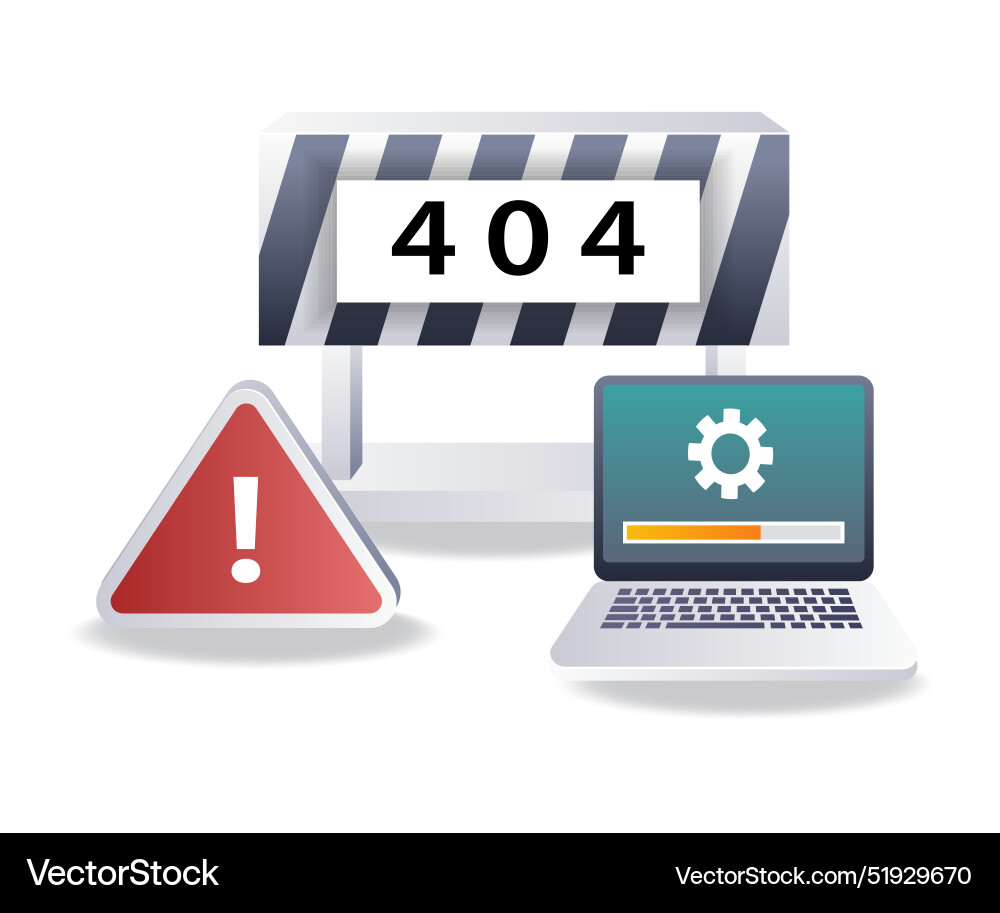 Reparatur Fehler 404 praktische Lösungen flach Vektorbild