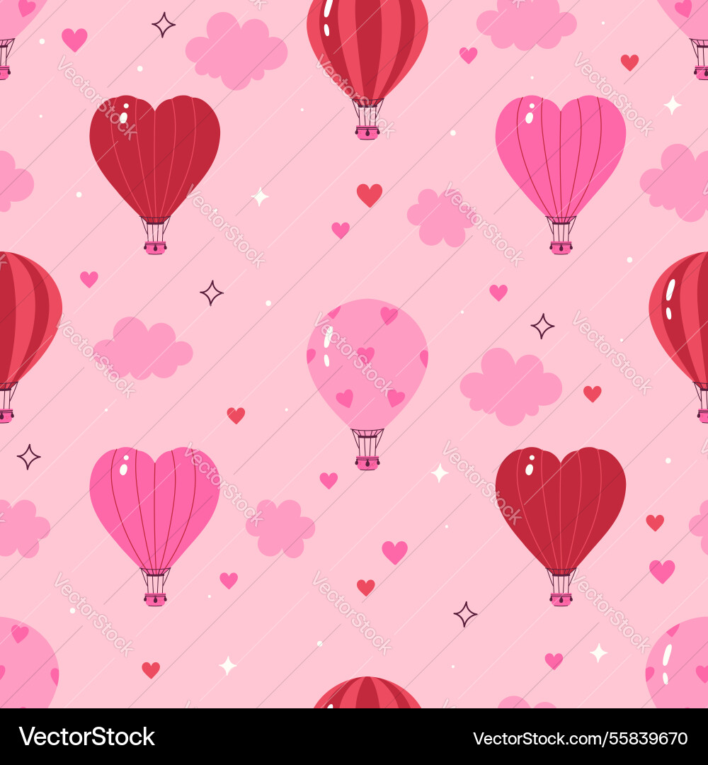 Seamless pattern with balloons in the shape Seamless pattern with balloons in the shape vector image