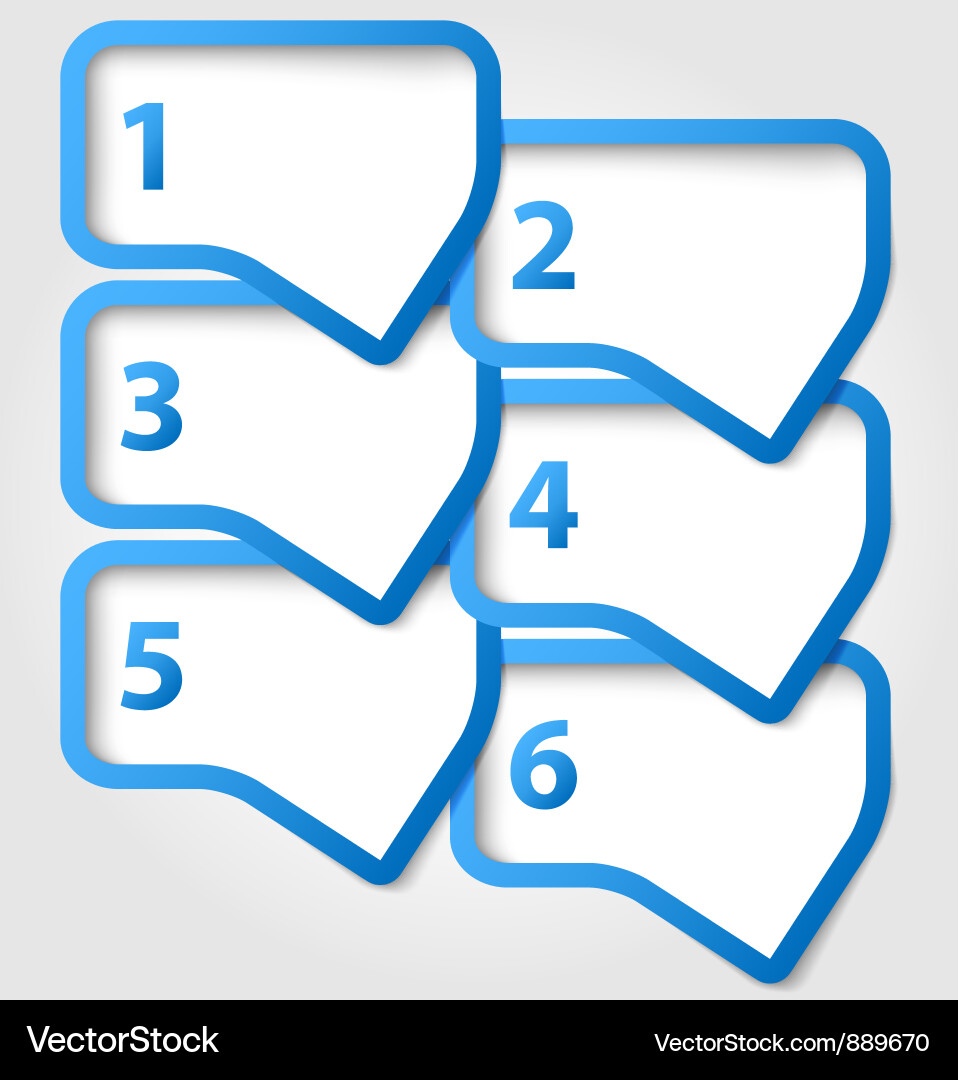 Speech bubbles with numbers vector image