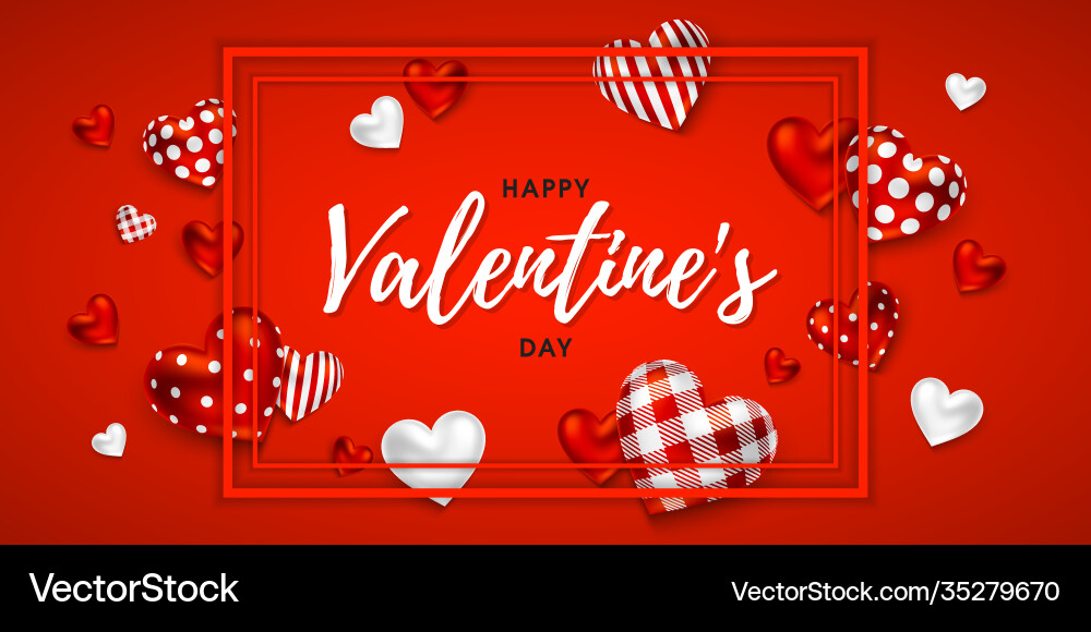 Valentines day greeting card Valentines day greeting card vector image