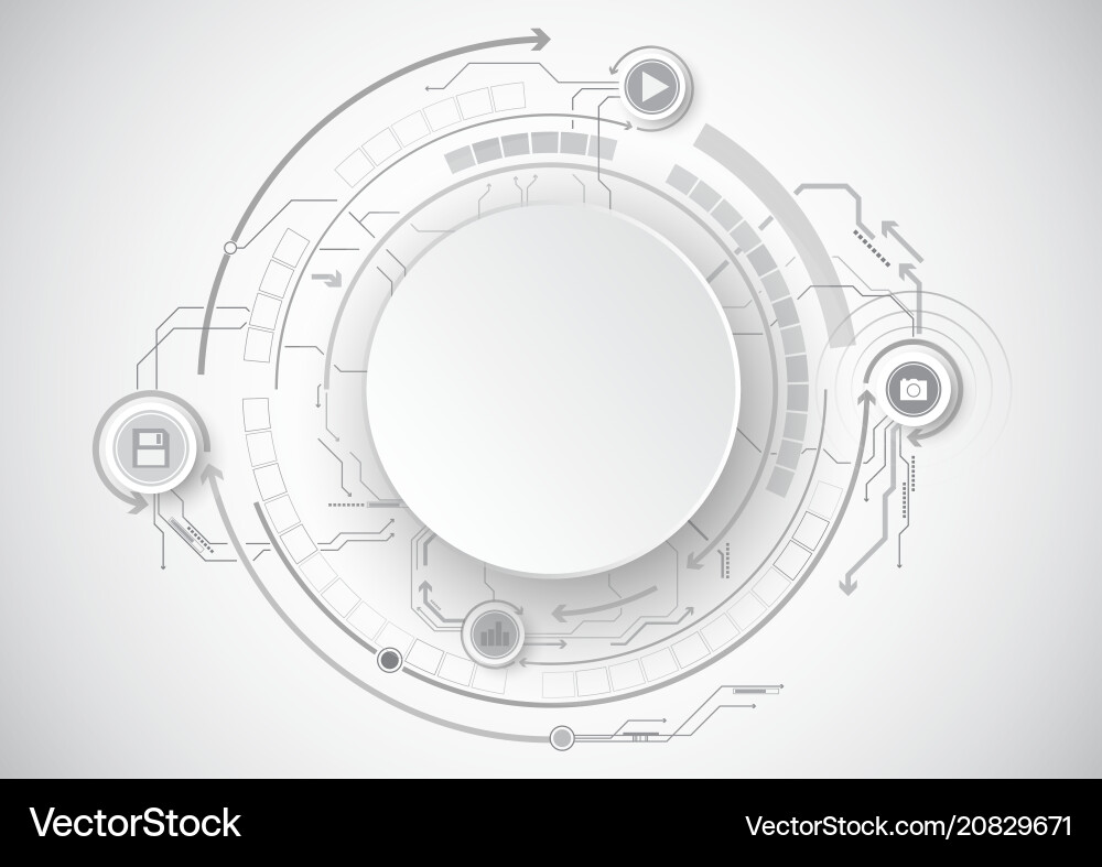 Abstract Circuit Technology Icon Vector Image