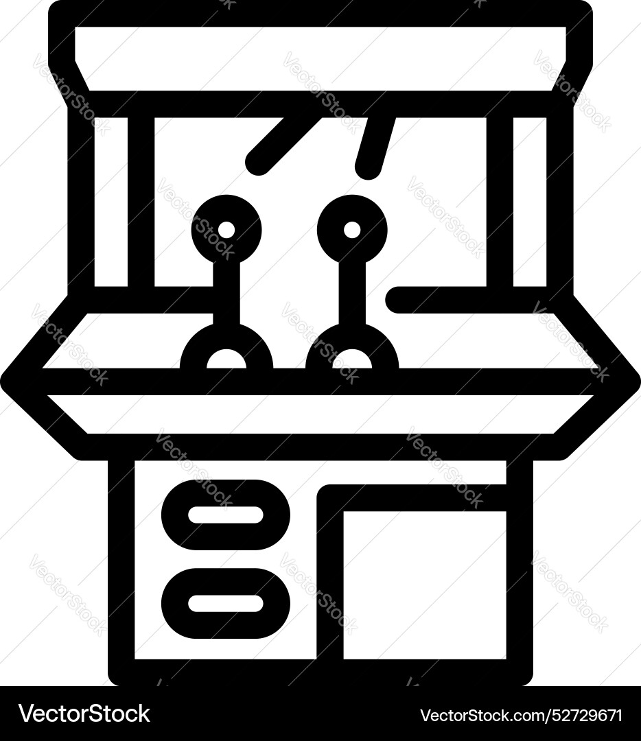 Arcade game machine with joysticks and buttons Vector Image
