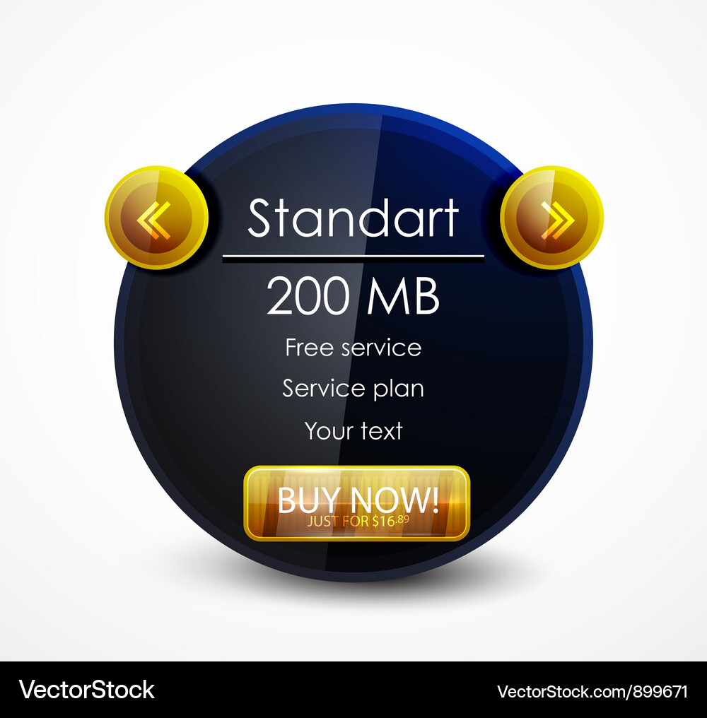 Black web box with button Vector Image