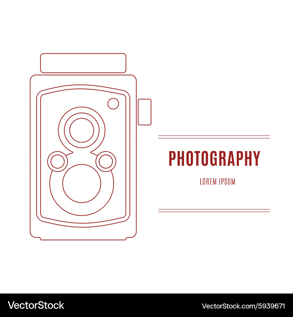 Old camera - branding identity element isolated Vector Image