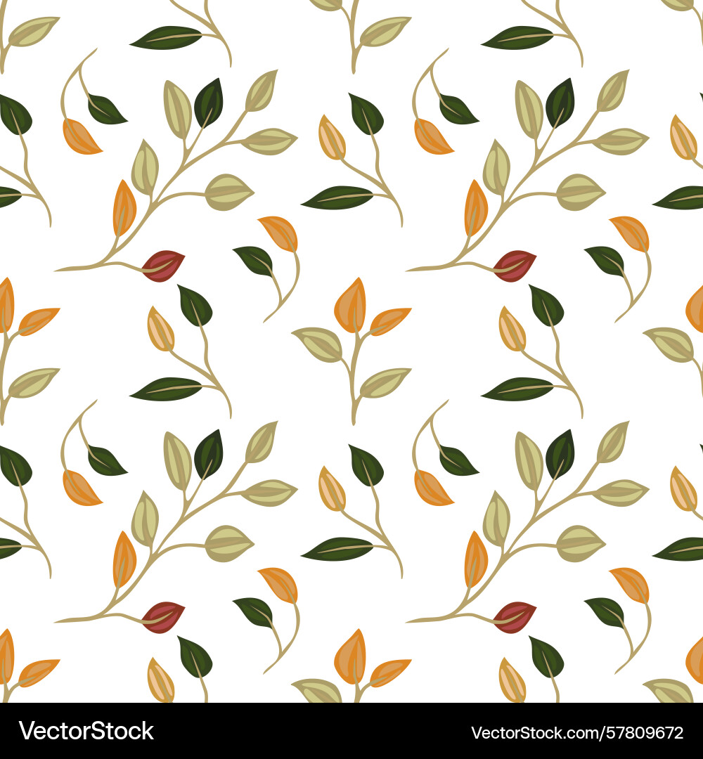 A seamless pattern featuring stylized branches Vector Image