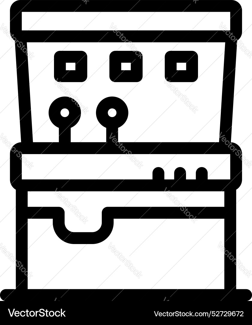 Arcade game machine playing console gaming outline Vector Image
