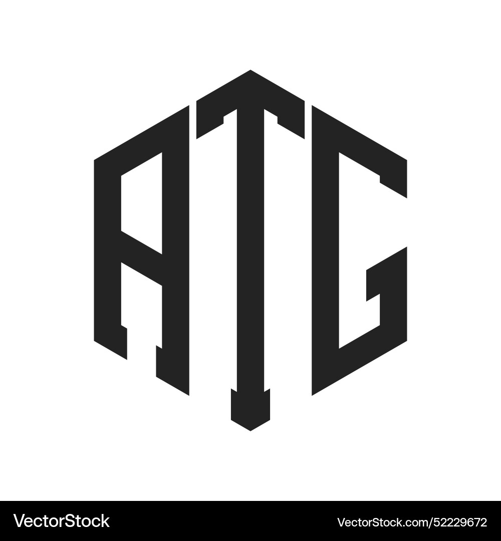 Atg logo design initial letter monogram Royalty Free Vector