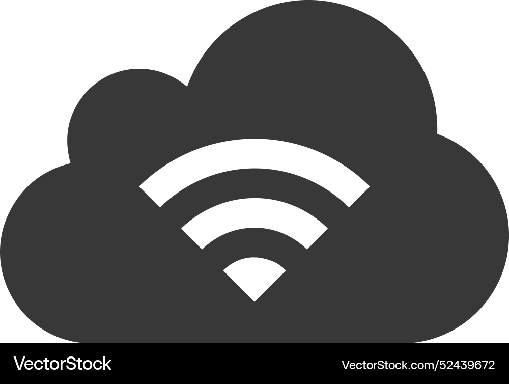 Cloud storage icon symbol image of the database Vector Image