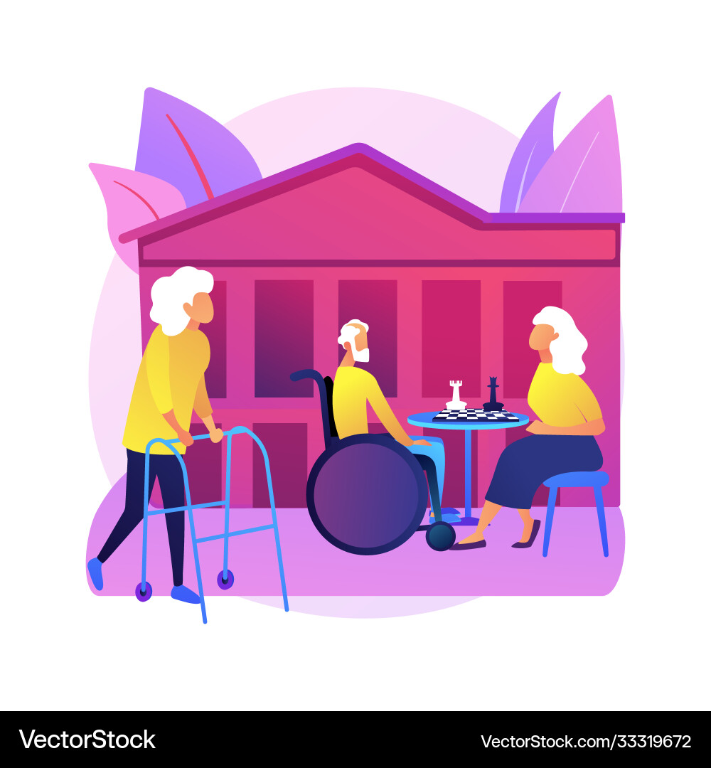 Communities for older people abstract concept vector image