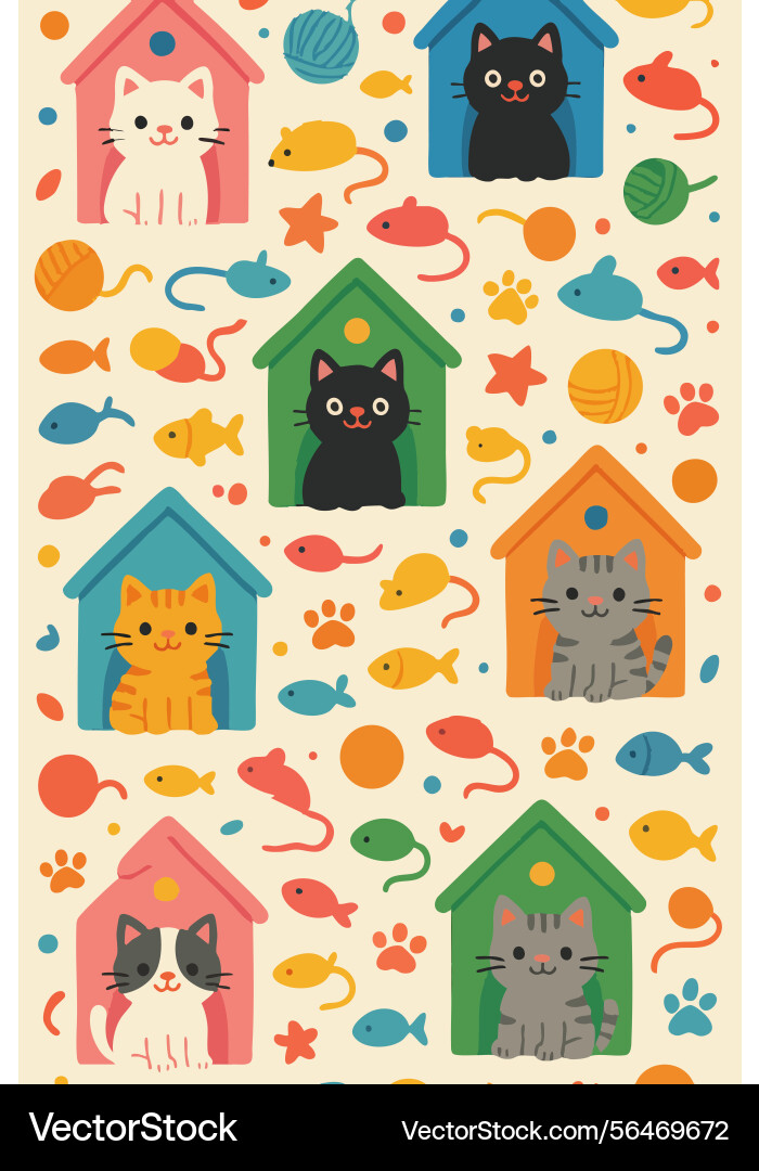 Cutest cat cubbies print design Cutest cat cubbies print design Vector Image