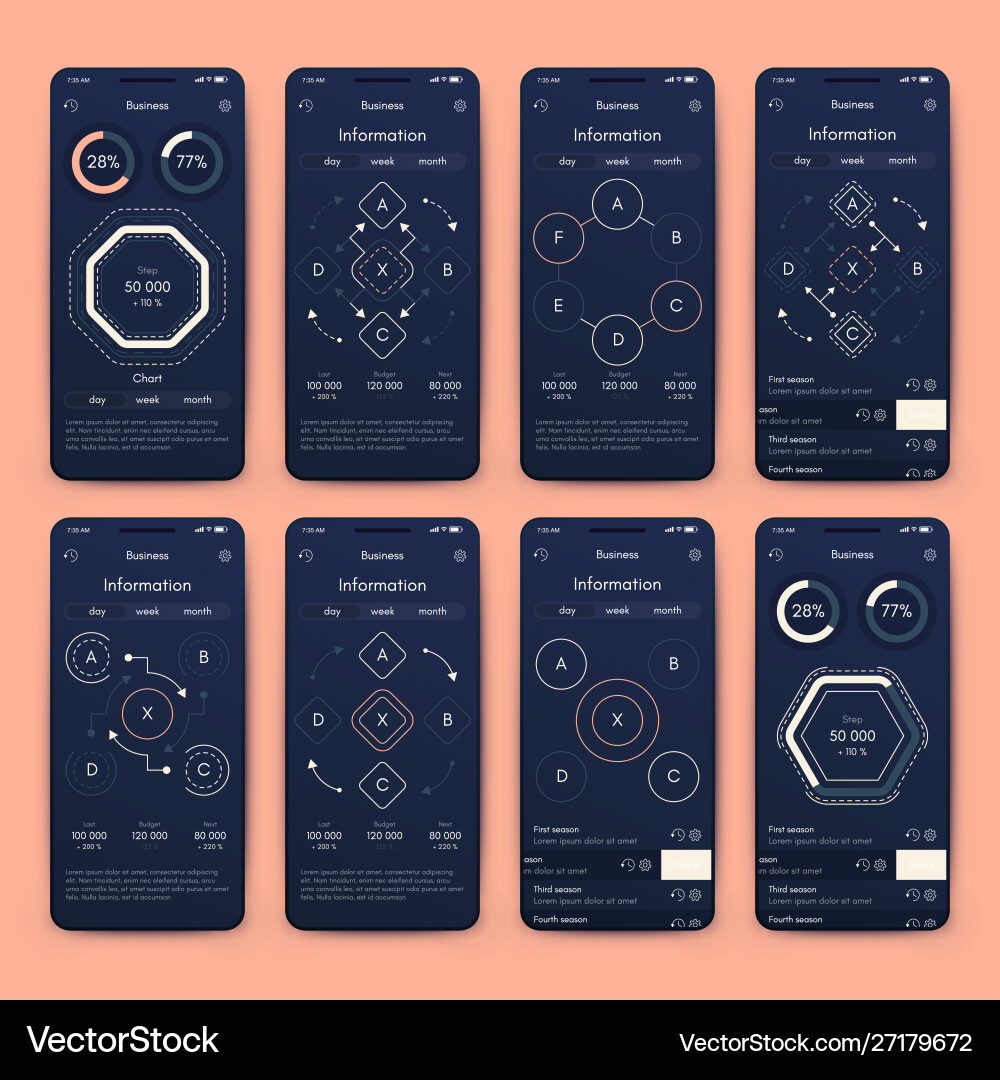 Different ui ux gui screens and flat web icons Different ui ux gui screens and flat web icons vector image