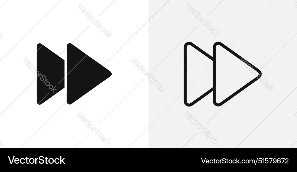 Forward Icon Set - Navigation vector image