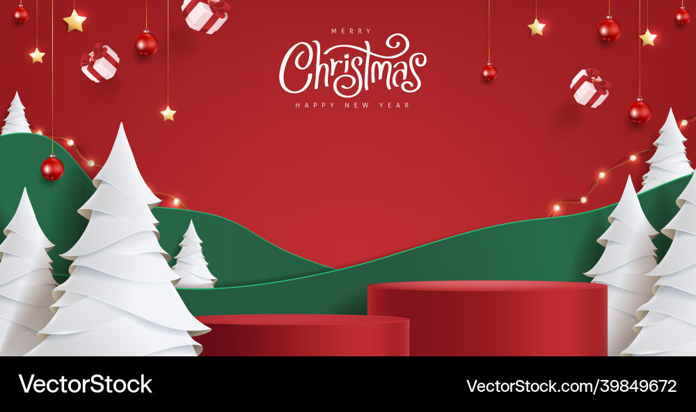 Frohe Weihnachten Banner mit Produktanzeige Frohe Weihnachten Banner mit Produktanzeige vektorbild