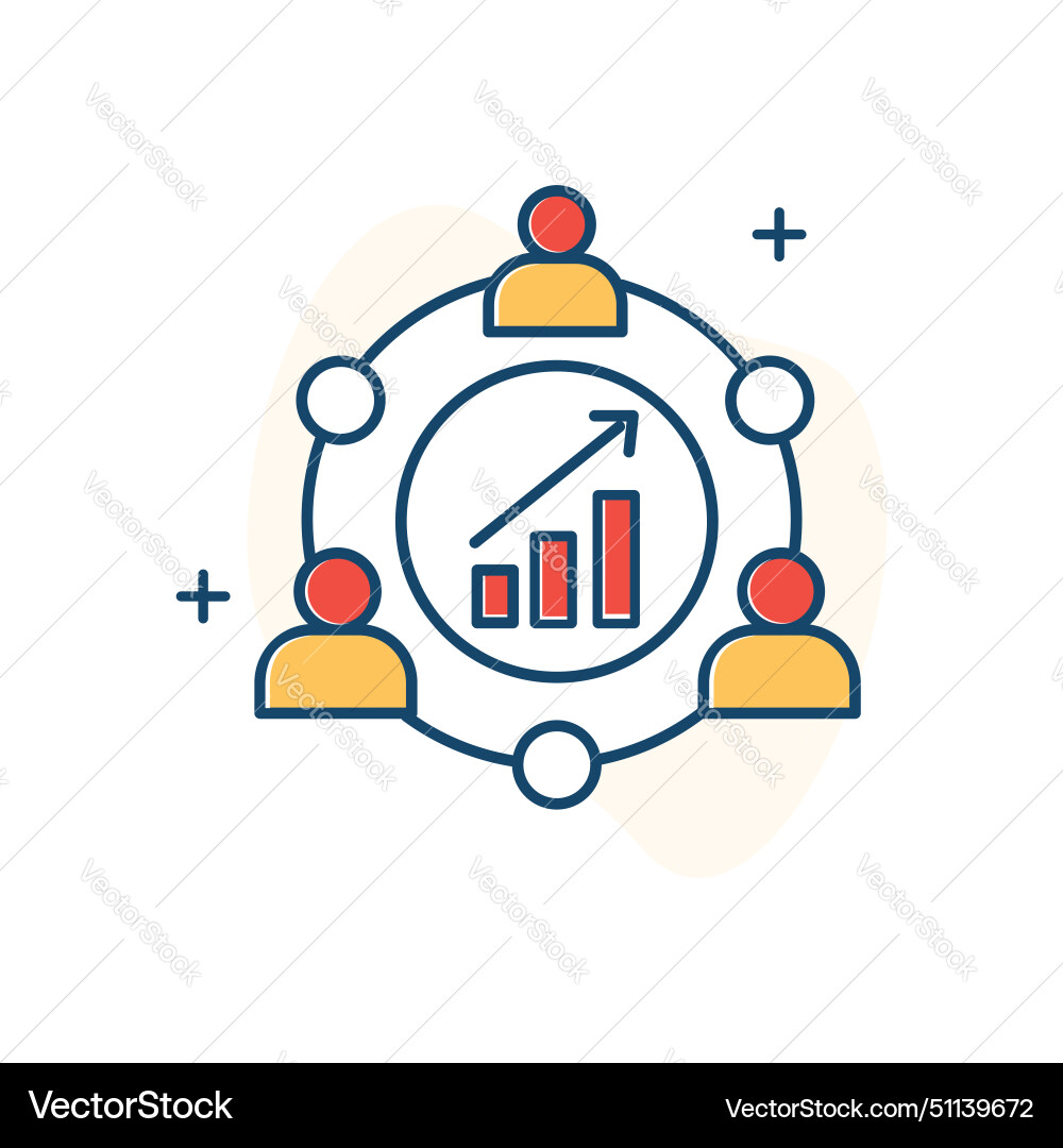 Managing supplier selection icon design Vector Image