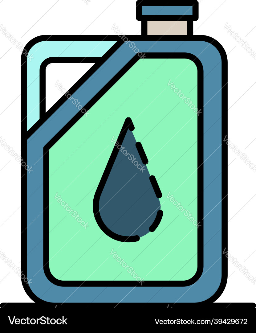 Oil canister icon color outline Oil canister icon color outline vector image