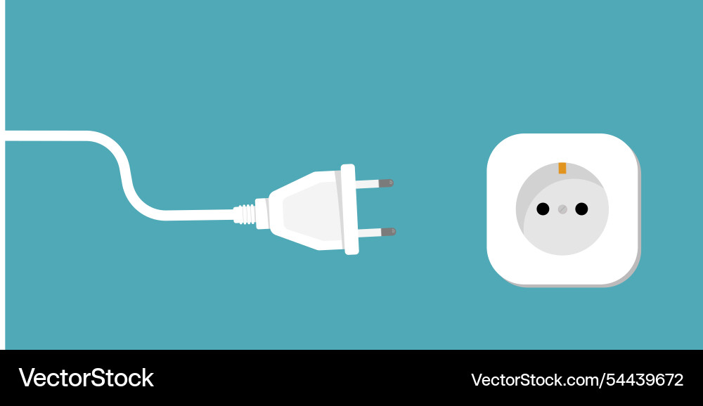 Stecker und Steckdosenstrom - Banner Hintergrund Vektorbild