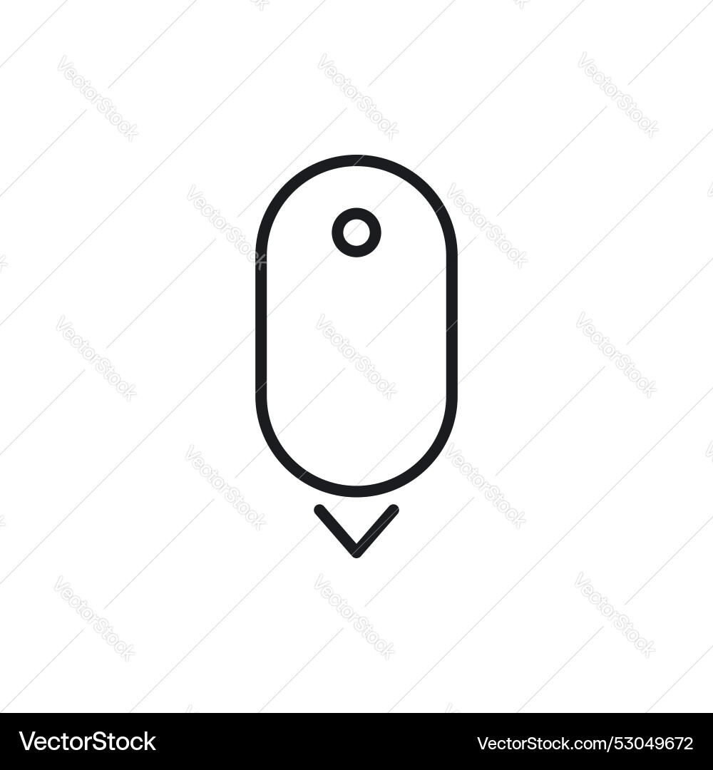 Scroll down computer mouse icon isolated on white Scroll down computer mouse icon isolated on white vector image