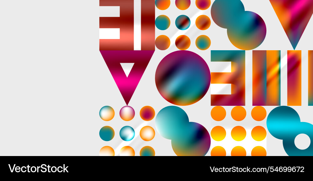 Triangles circles squares rectangles design Triangles circles squares rectangles design vector image