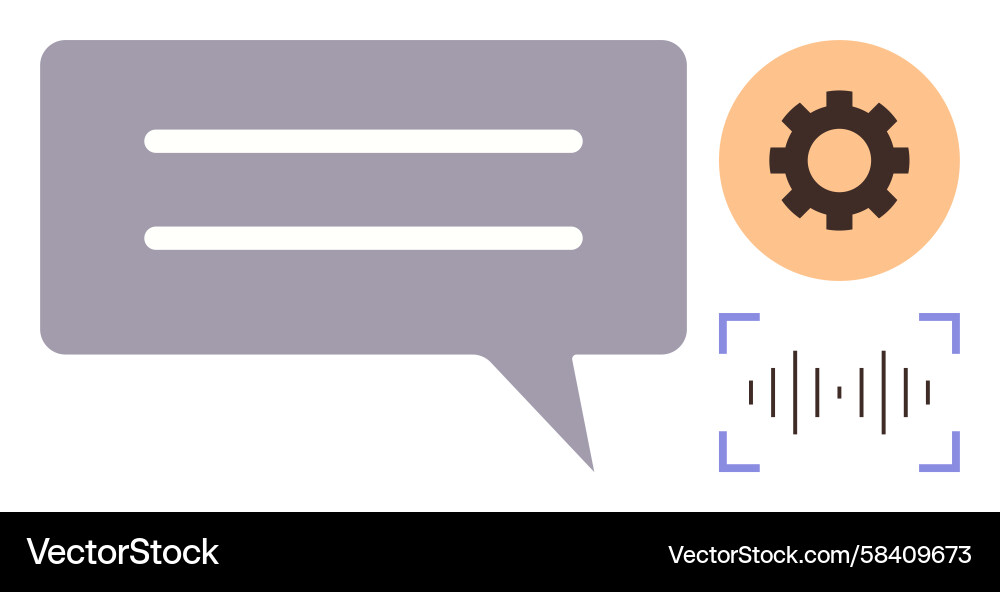 AI Communication & Data Flow Vector Image