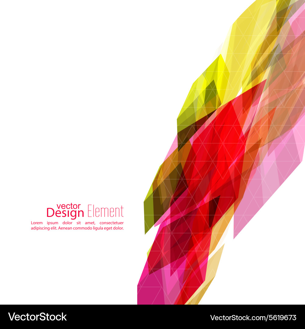 Angular geometric color shape vector image