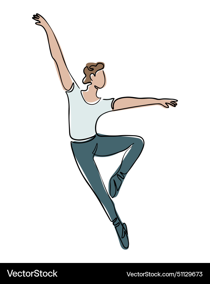 Ballet dancer in motion Royalty Free Vector Image