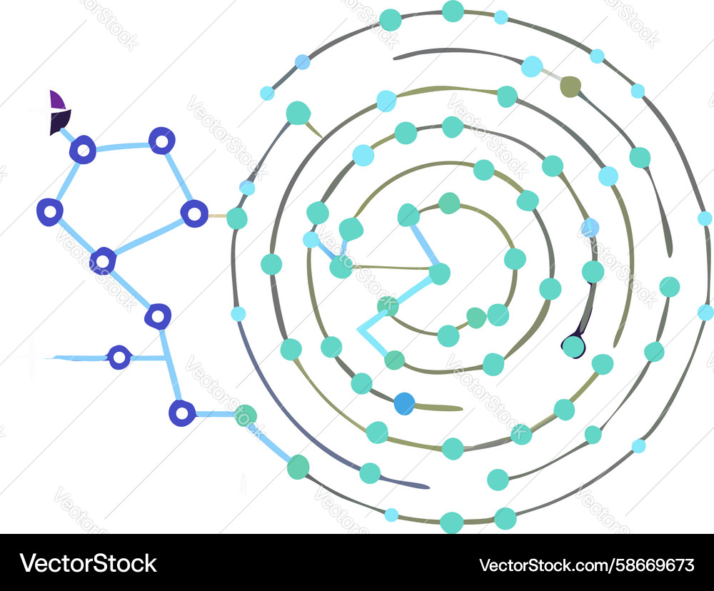 Circular dna maze genetic code logic puzzle Vector Image