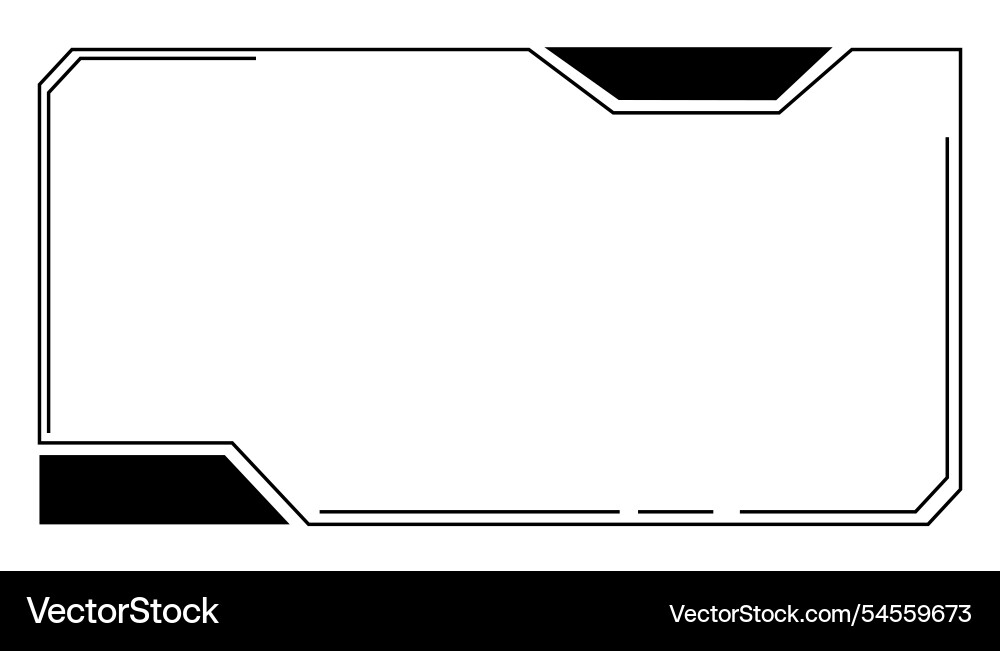 Futuristische Hud Frames Grenzen Textfeld Spiel Menü Futuristische Hud Frames Grenzen Textfeld Spiel Menü vektorbild