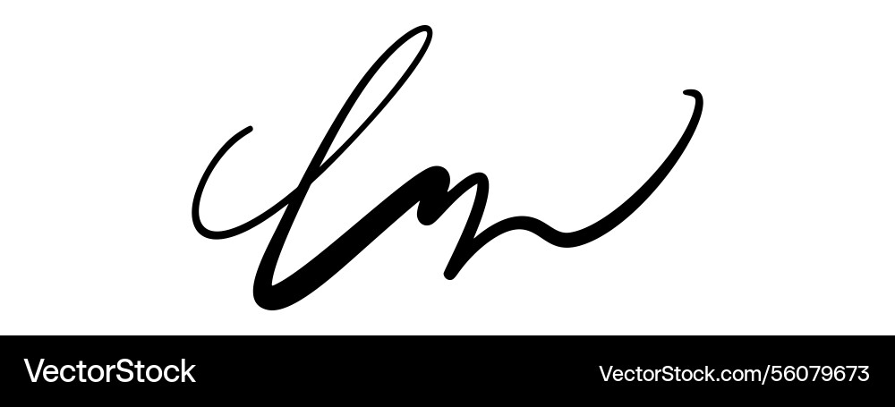 Handwritten signature name sign with random Handwritten signature name sign with random vector image
