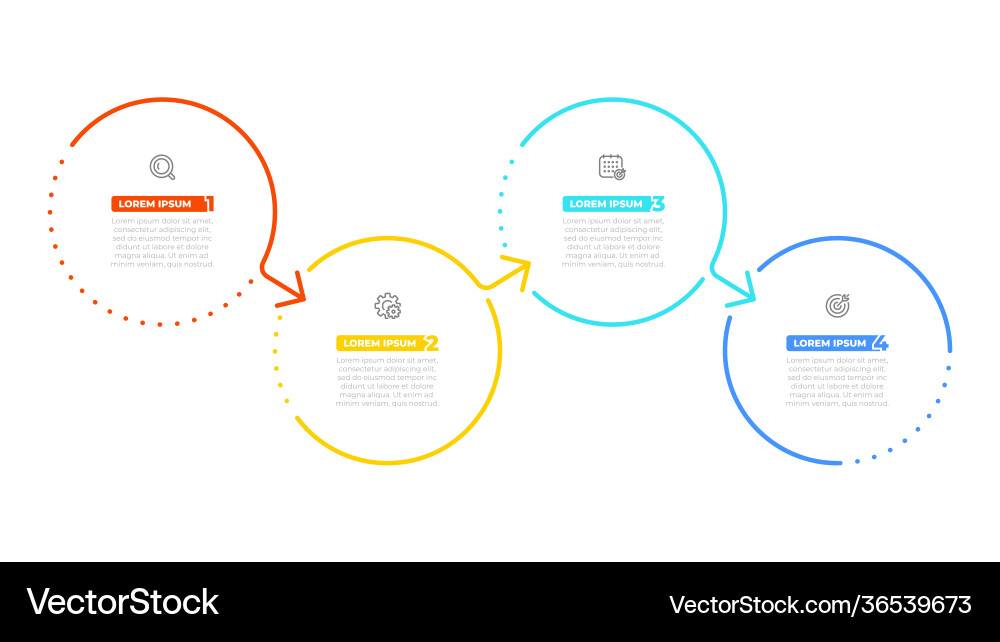 Infographic template design with 4 steps Vector Image