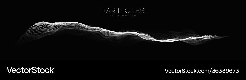 Particle Soundwave Tech Background Vector Image