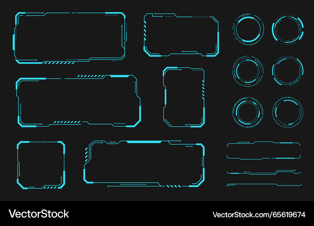 Target Vector Svg Cybernetic UI Frames & Elements β Royalty-Free Vector | VectorStock