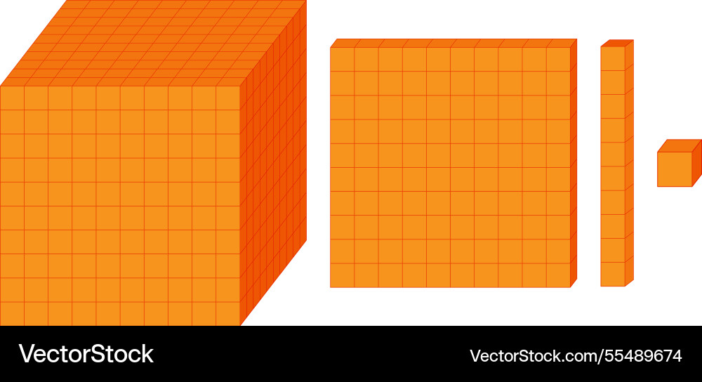 Fractions using geometric blocks Fractions using geometric blocks vector image