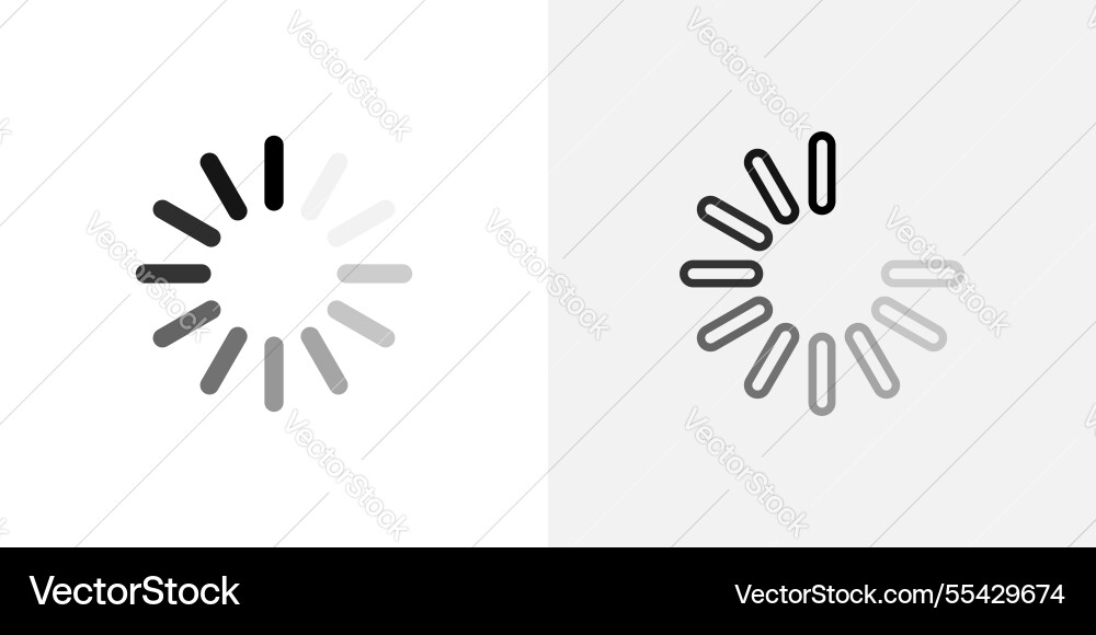 Loading icons pack for apps and ui ux desigs vector image