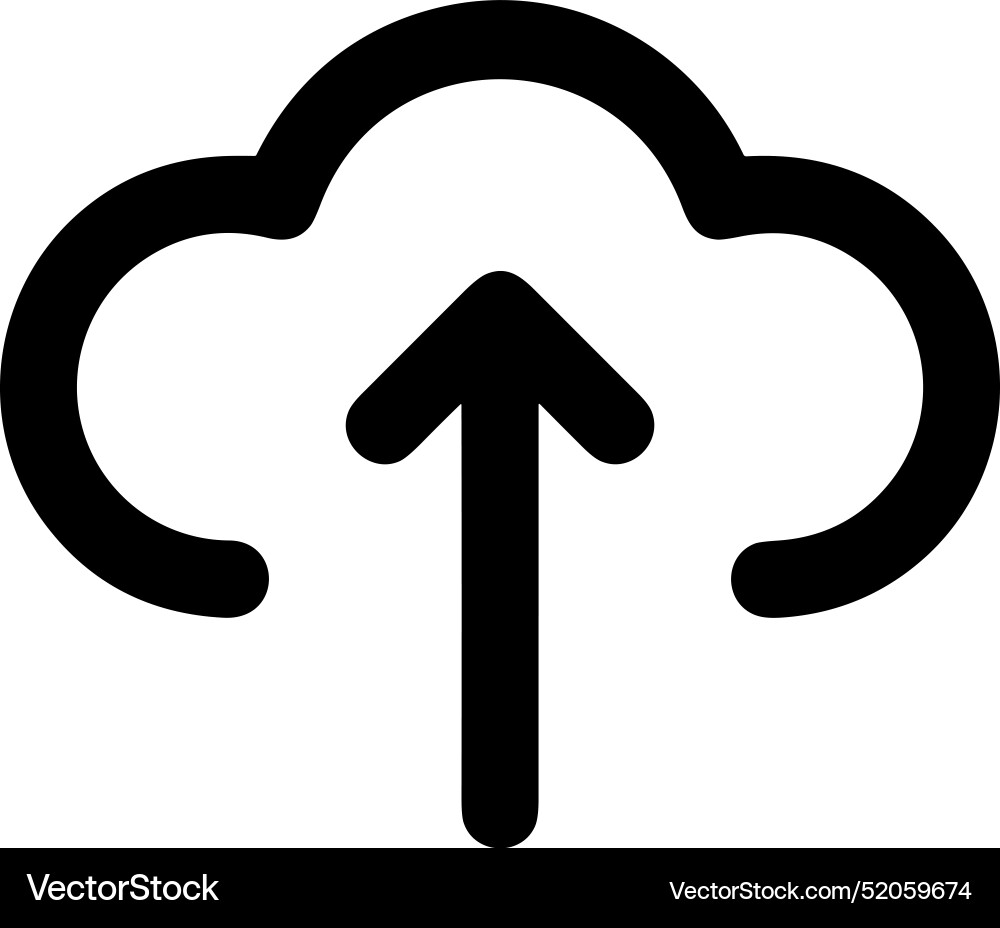 Upload outline icon symbol image Upload outline icon symbol image Vector Image