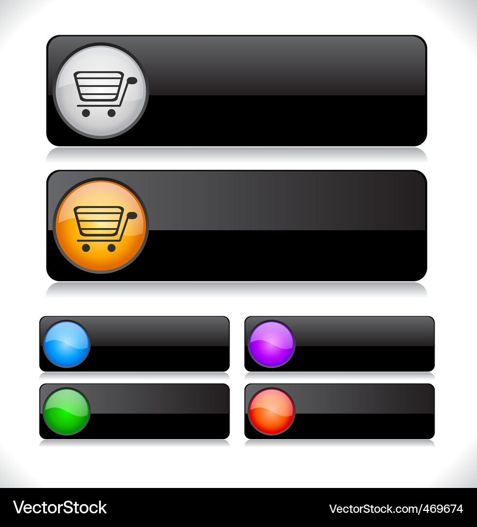 Website template buttons Vector Image