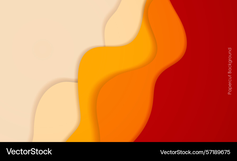 Abstract colorful papercut layers background vector image