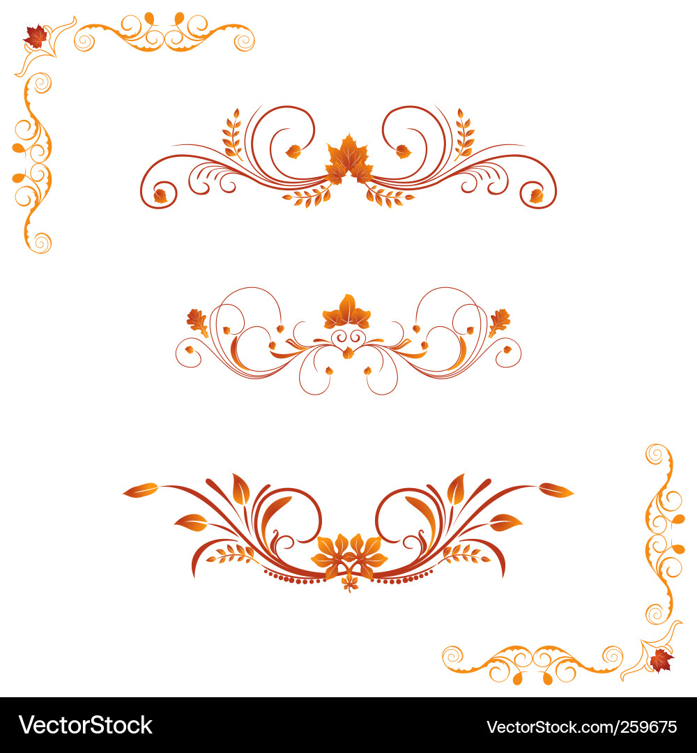Autumn Leaf Border vector image