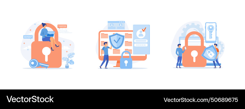 Concept of secured database documents tracking Concept of secured database documents tracking vector image