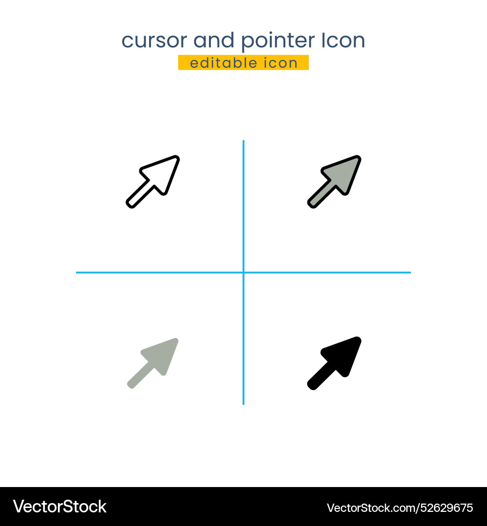 Cursor und Pointer-Symbol vektorbild