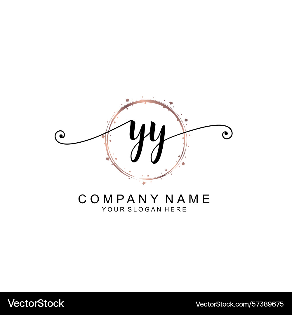Elegant yy initial logo collection with modern Elegant yy initial logo collection with modern vector image