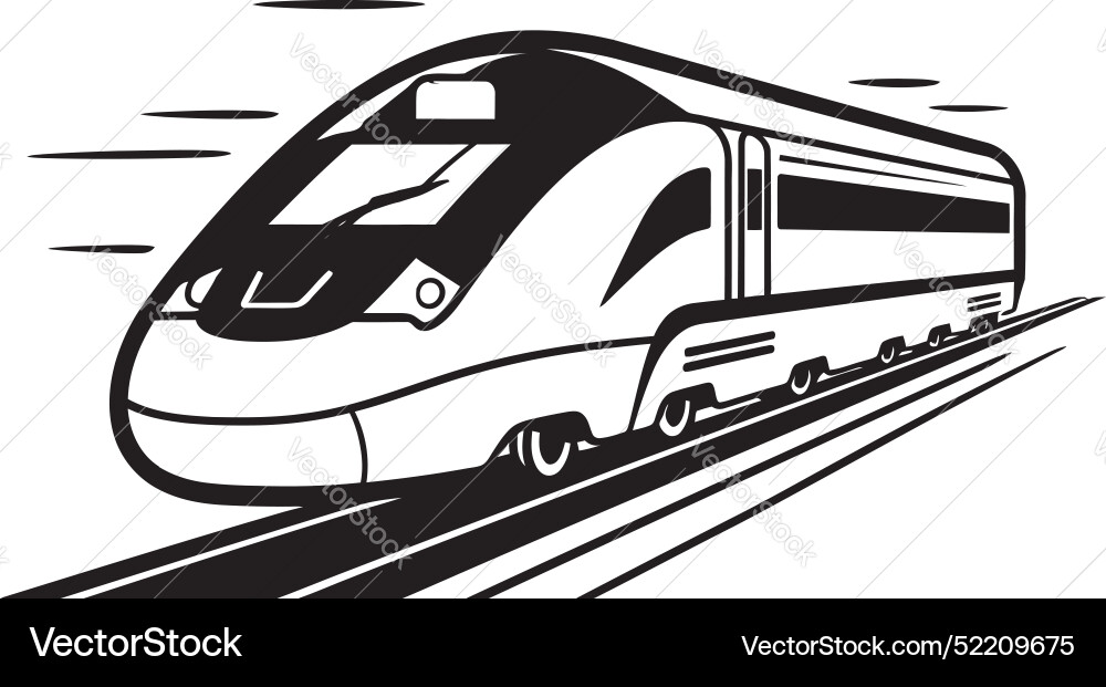 Fleet flyer icon of high speed train speedy Vector Image