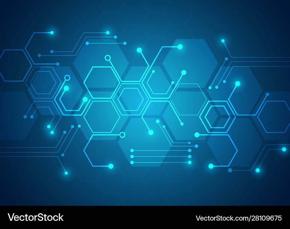 High Tech Connection System vector image