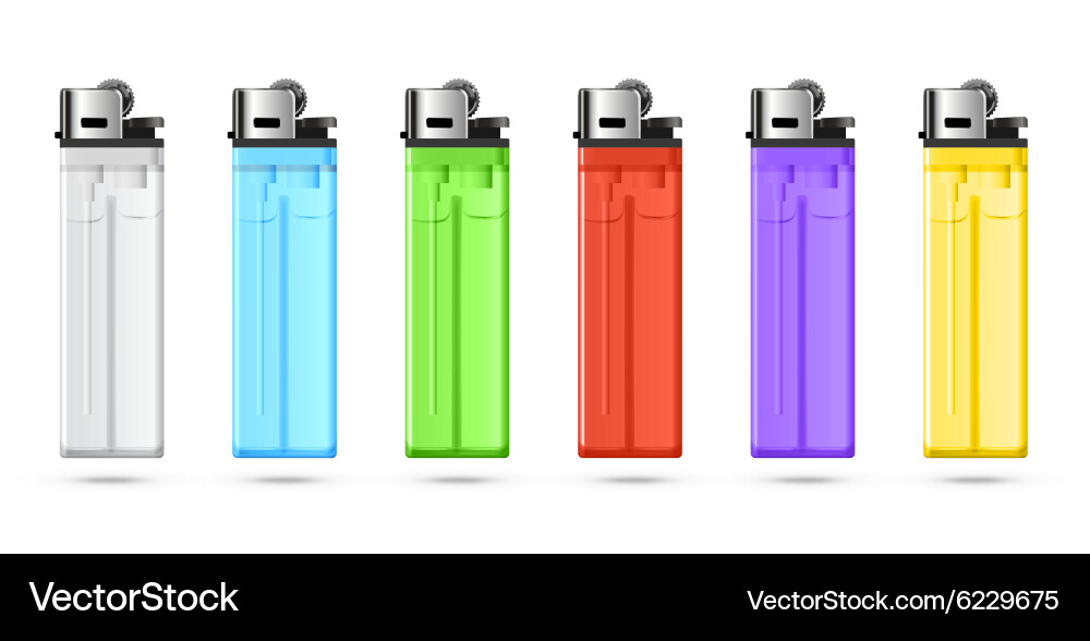 Lighters set Vector Image