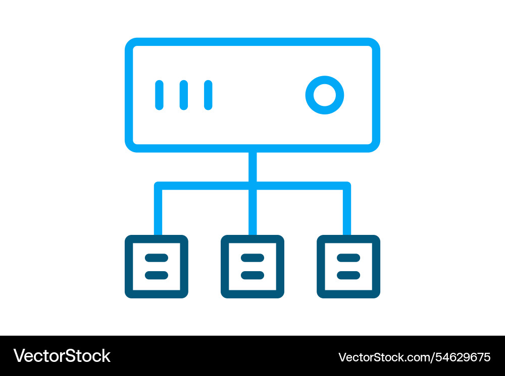 Load balancing icon line style related Load balancing icon line style related vector image
