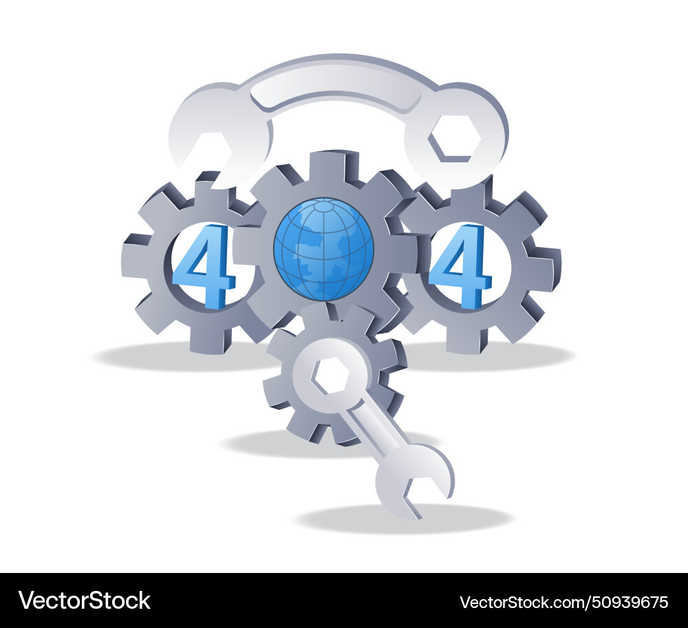 Programmer repair internet error code 404 flat Programmer repair internet error code 404 flat Vector Image