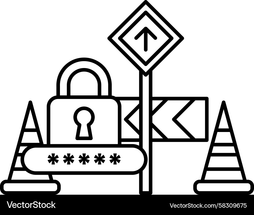 Secure Access Concept - Lock and Key Vector Image